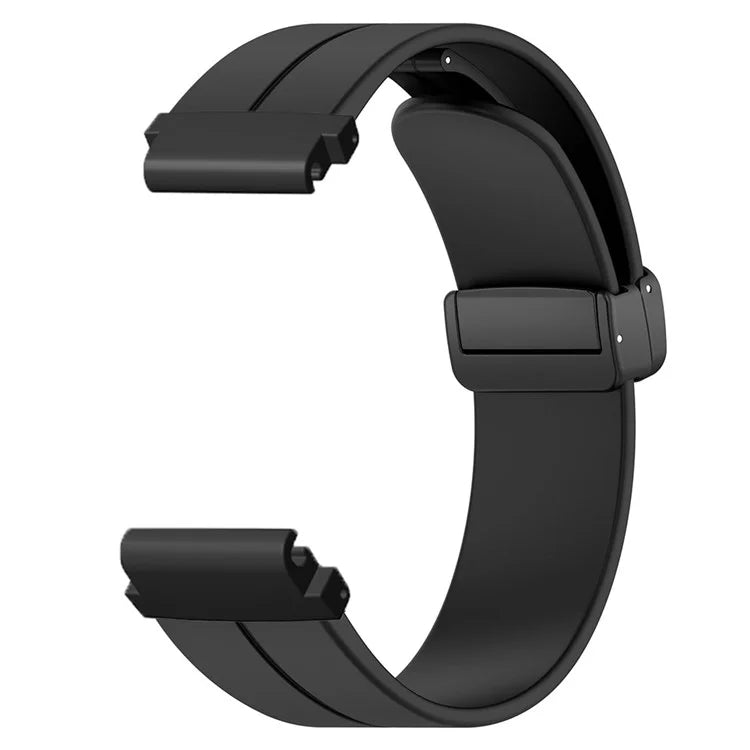 For Garmin Fenix 7 / 6 / 5 / Huami Amazfit Falcon Silicone Watch Band Magnetic Buckle Strap with 22mm PC Connector