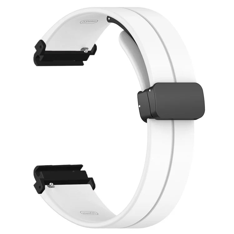 For Garmin Fenix 7 / 6 / 5 / Huami Amazfit Falcon Silicone Watch Band Magnetic Buckle Strap with 22mm PC Connector