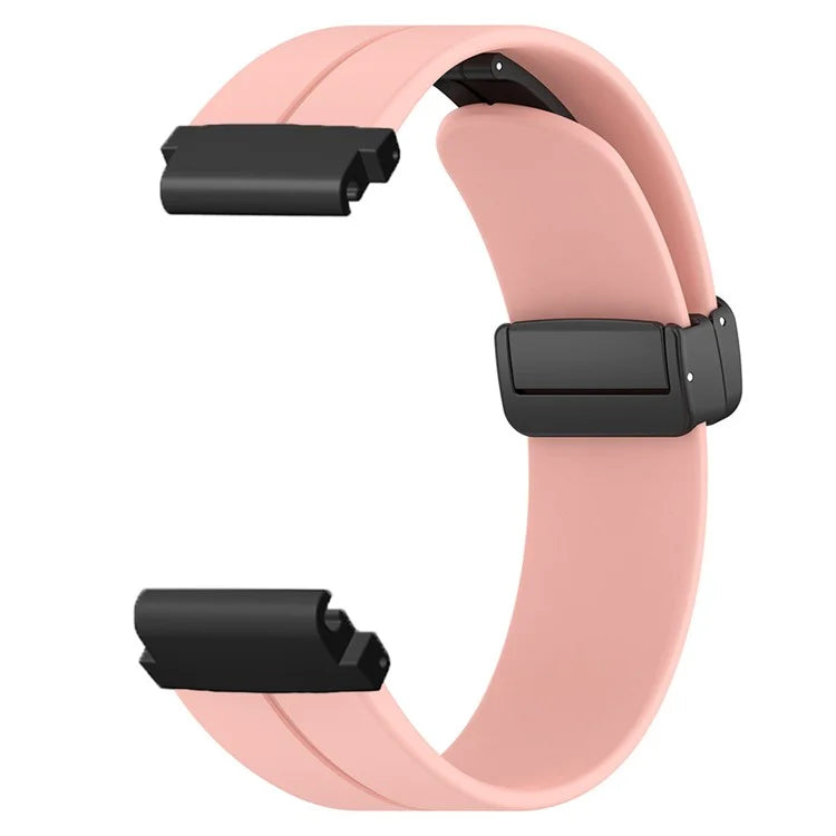 For Garmin Fenix 7 / 6 / 5 / Huami Amazfit Falcon Silicone Watch Band Magnetic Buckle Strap with 22mm PC Connector