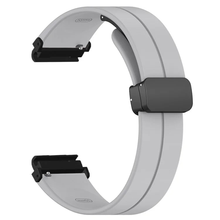 For Garmin Fenix 7 / 6 / 5 / Huami Amazfit Falcon Silicone Watch Band Magnetic Buckle Strap with 22mm PC Connector