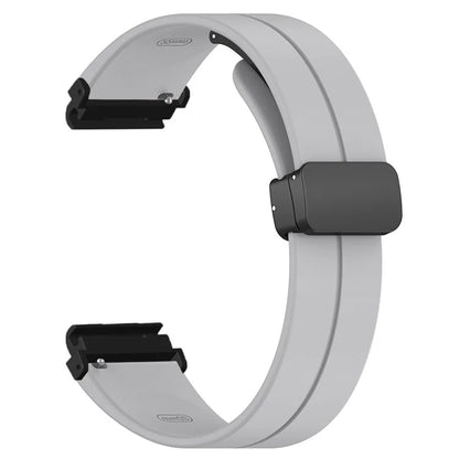 For Garmin Fenix 7 / 6 / 5 / Huami Amazfit Falcon Silicone Watch Band Magnetic Buckle Strap with 22mm PC Connector