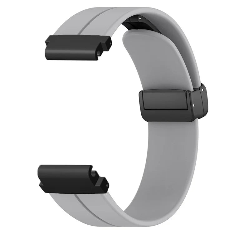For Garmin Fenix 7 / 6 / 5 / Huami Amazfit Falcon Silicone Watch Band Magnetic Buckle Strap with 22mm PC Connector