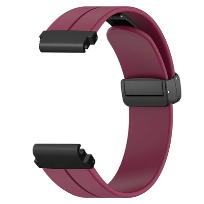 For Garmin Fenix 7 / 6 / 5 / Huami Amazfit Falcon Silicone Watch Band Magnetic Buckle Strap with 22mm PC Connector