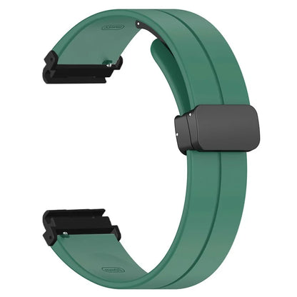 For Garmin Fenix 7 / 6 / 5 / Huami Amazfit Falcon Silicone Watch Band Magnetic Buckle Strap with 22mm PC Connector