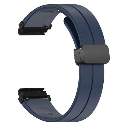 For Garmin Fenix 7 / 6 / 5 / Huami Amazfit Falcon Silicone Watch Band Magnetic Buckle Strap with 22mm PC Connector