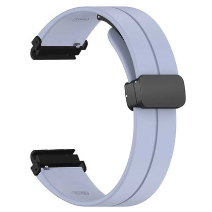For Garmin Fenix 7 / 6 / 5 / Huami Amazfit Falcon Silicone Watch Band Magnetic Buckle Strap with 22mm PC Connector