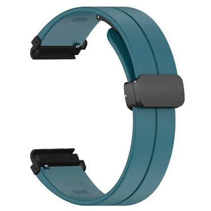 For Garmin Fenix 7 / 6 / 5 / Huami Amazfit Falcon Silicone Watch Band Magnetic Buckle Strap with 22mm PC Connector
