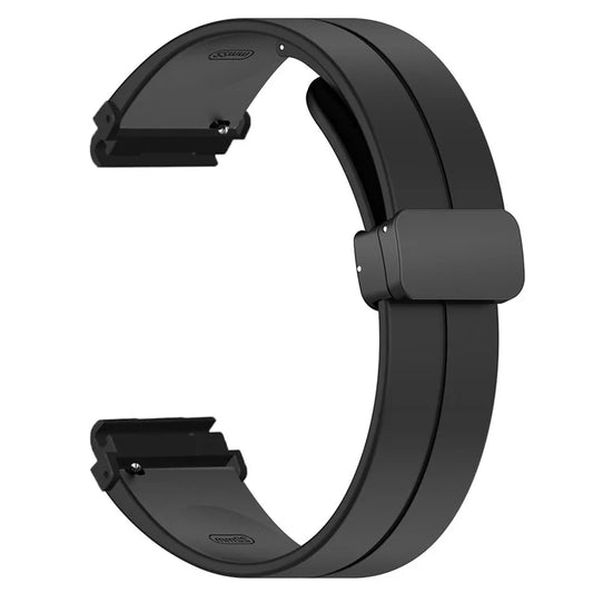 For Garmin Fenix 7S / 7S Solar / 6S / 5S Watch Strap Magnetic Buckle Silicone Band with 20mm PC Connector