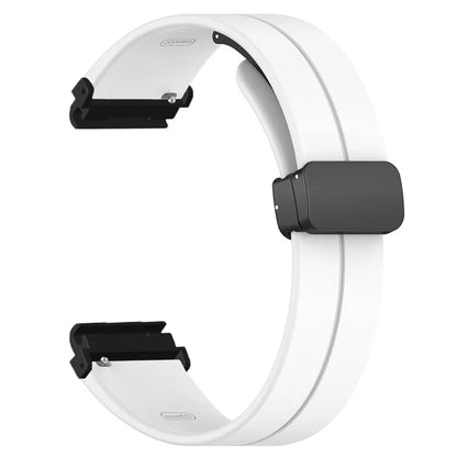 For Garmin Fenix 7S / 7S Solar / 6S / 5S Watch Strap Magnetic Buckle Silicone Band with 20mm PC Connector