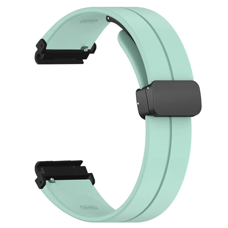 For Garmin Fenix 7S / 7S Solar / 6S / 5S Watch Strap Magnetic Buckle Silicone Band with 20mm PC Connector