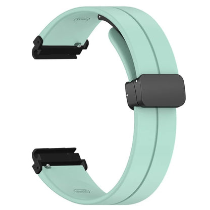 For Garmin Fenix 7S / 7S Solar / 6S / 5S Watch Strap Magnetic Buckle Silicone Band with 20mm PC Connector