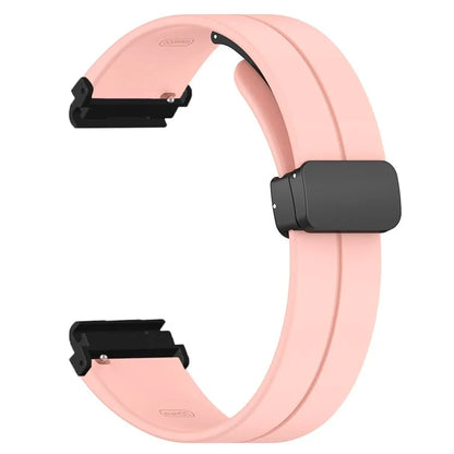 For Garmin Fenix 7S / 7S Solar / 6S / 5S Watch Strap Magnetic Buckle Silicone Band with 20mm PC Connector
