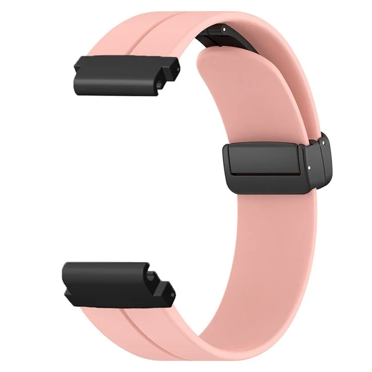 For Garmin Fenix 7S / 7S Solar / 6S / 5S Watch Strap Magnetic Buckle Silicone Band with 20mm PC Connector