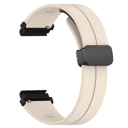 For Garmin Fenix 7S / 7S Solar / 6S / 5S Watch Strap Magnetic Buckle Silicone Band with 20mm PC Connector