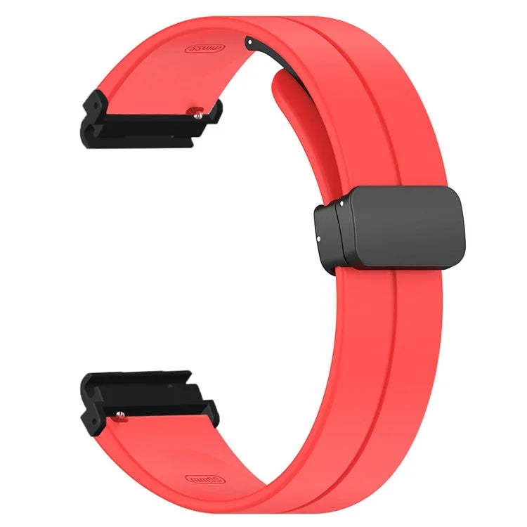 For Garmin Fenix 7S / 7S Solar / 6S / 5S Watch Strap Magnetic Buckle Silicone Band with 20mm PC Connector