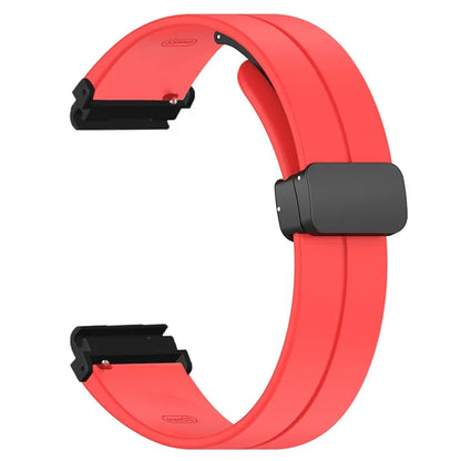 For Garmin Fenix 7S / 7S Solar / 6S / 5S Watch Strap Magnetic Buckle Silicone Band with 20mm PC Connector