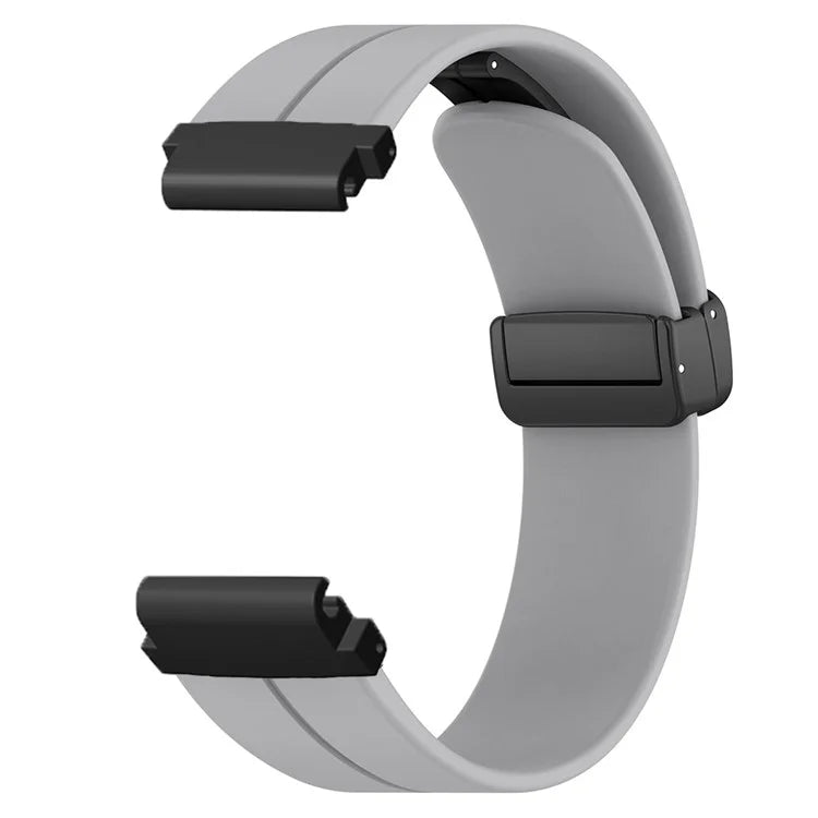For Garmin Fenix 7S / 7S Solar / 6S / 5S Watch Strap Magnetic Buckle Silicone Band with 20mm PC Connector