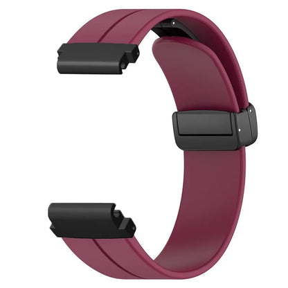 For Garmin Fenix 7S / 7S Solar / 6S / 5S Watch Strap Magnetic Buckle Silicone Band with 20mm PC Connector