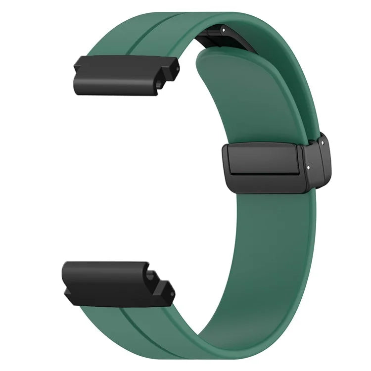 For Garmin Fenix 7S / 7S Solar / 6S / 5S Watch Strap Magnetic Buckle Silicone Band with 20mm PC Connector