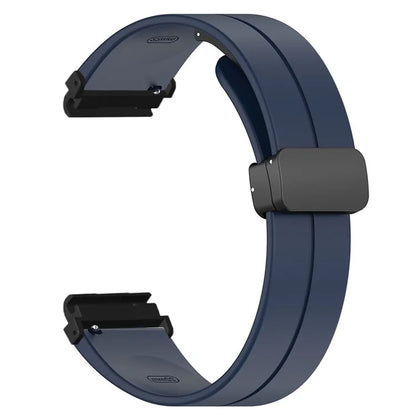 For Garmin Fenix 7S / 7S Solar / 6S / 5S Watch Strap Magnetic Buckle Silicone Band with 20mm PC Connector