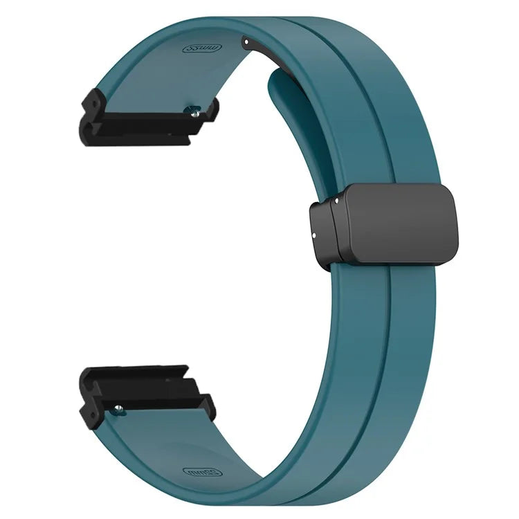 For Garmin Fenix 7S / 7S Solar / 6S / 5S Watch Strap Magnetic Buckle Silicone Band with 20mm PC Connector
