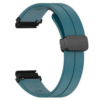 For Garmin Fenix 7S / 7S Solar / 6S / 5S Watch Strap Magnetic Buckle Silicone Band with 20mm PC Connector