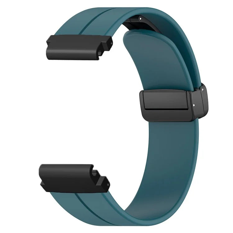 For Garmin Fenix 7S / 7S Solar / 6S / 5S Watch Strap Magnetic Buckle Silicone Band with 20mm PC Connector