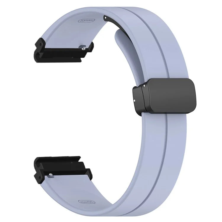 For Garmin Fenix 7S / 7S Solar / 6S / 5S Watch Strap Magnetic Buckle Silicone Band with 20mm PC Connector