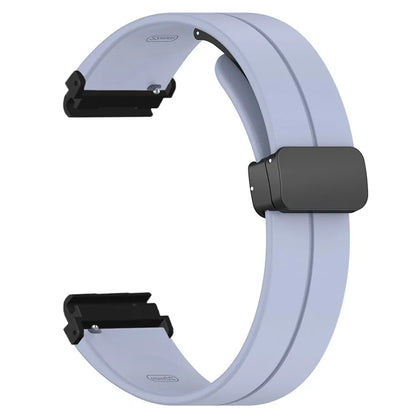 For Garmin Fenix 7S / 7S Solar / 6S / 5S Watch Strap Magnetic Buckle Silicone Band with 20mm PC Connector