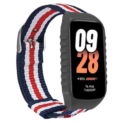 For Xiaomi Smart Band 8 Active / Redmi Smart Band 2 Watch Strap Nylon Wrist Band with Case