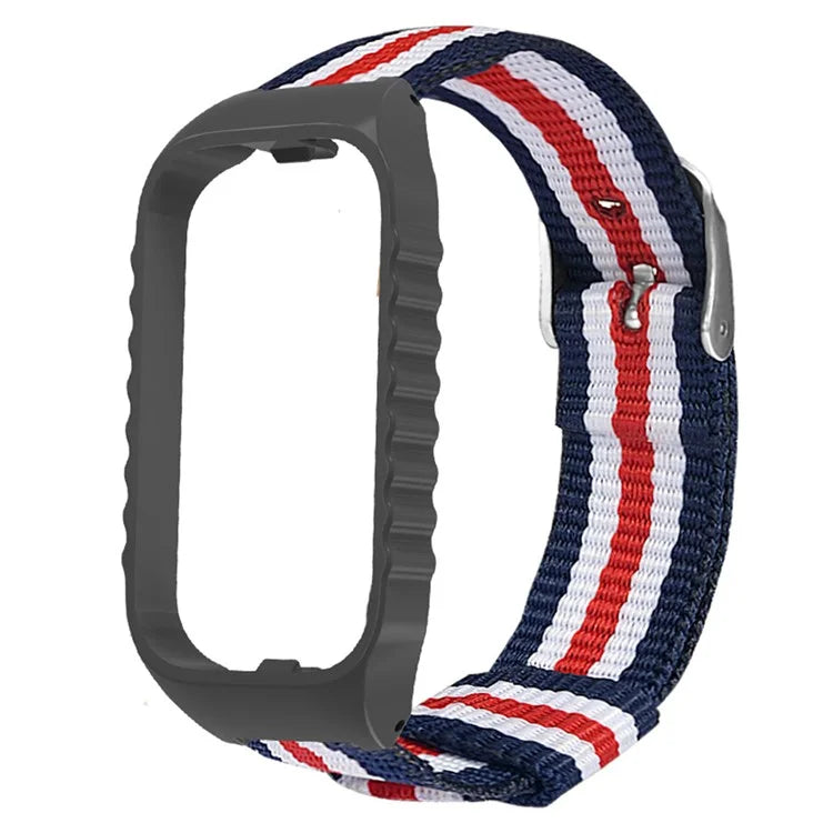 For Xiaomi Smart Band 8 Active / Redmi Smart Band 2 Watch Strap Nylon Wrist Band with Case