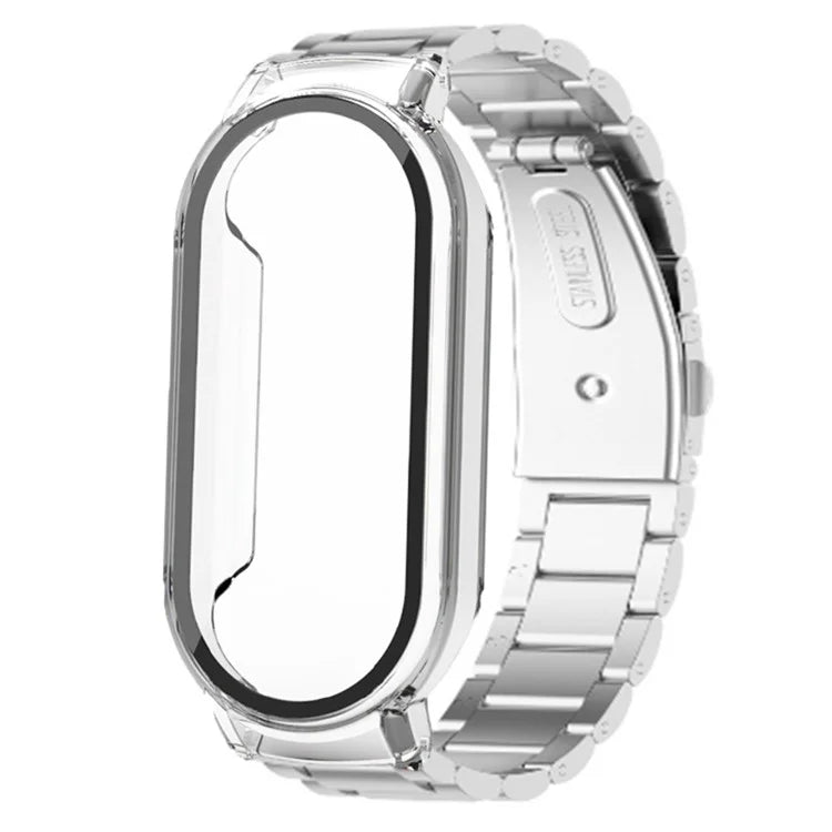 For Xiaomi Smart Band 8 / Band 8 NFC Watch Strap with PC Case+Tempered Glass Screen Protector