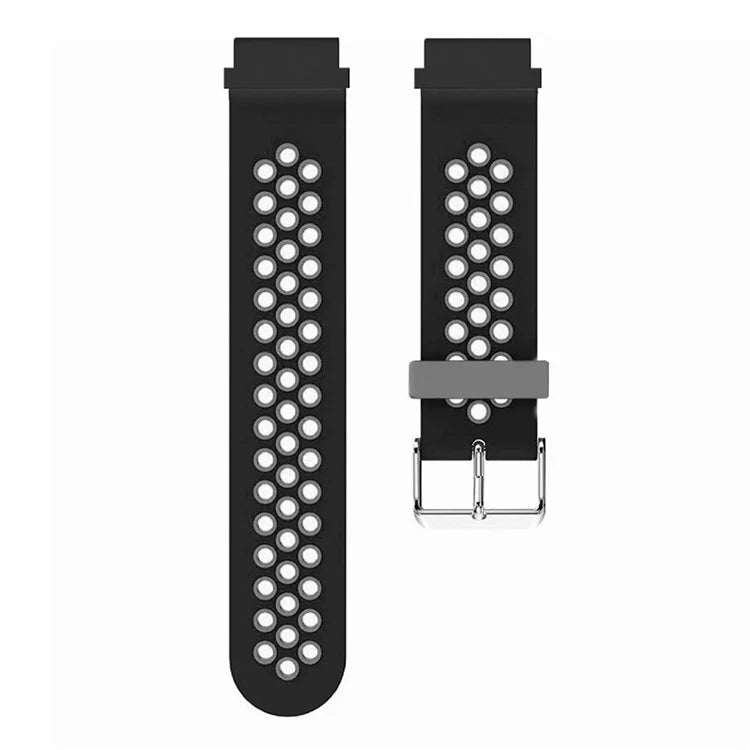 For Huami Amazfit Falcon / Garmin Fenix 7 / 6 / 5 Dual Color Watch Band Silicone Strap with 22mm PC Connector