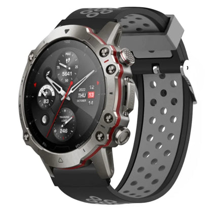 For Huami Amazfit Falcon / Garmin Fenix 7 / 6 / 5 Dual Color Watch Band Silicone Strap with 22mm PC Connector