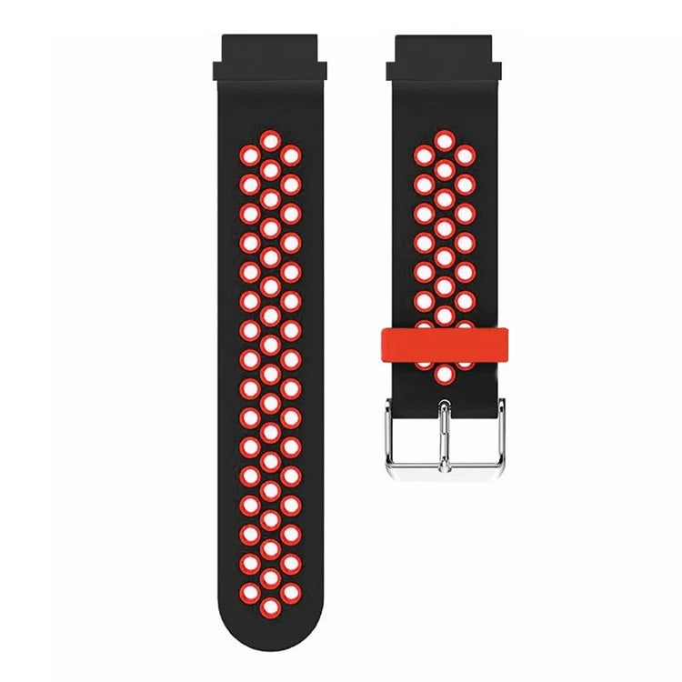 For Huami Amazfit Falcon / Garmin Fenix 7 / 6 / 5 Dual Color Watch Band Silicone Strap with 22mm PC Connector