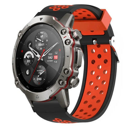 For Huami Amazfit Falcon / Garmin Fenix 7 / 6 / 5 Dual Color Watch Band Silicone Strap with 22mm PC Connector