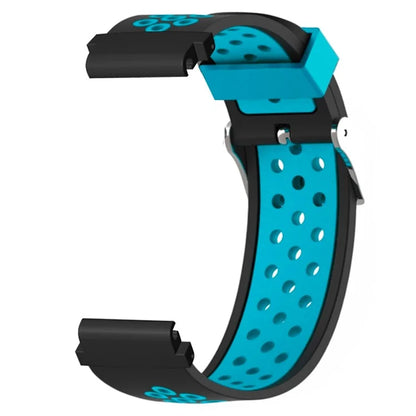 For Huami Amazfit Falcon / Garmin Fenix 7 / 6 / 5 Dual Color Watch Band Silicone Strap with 22mm PC Connector
