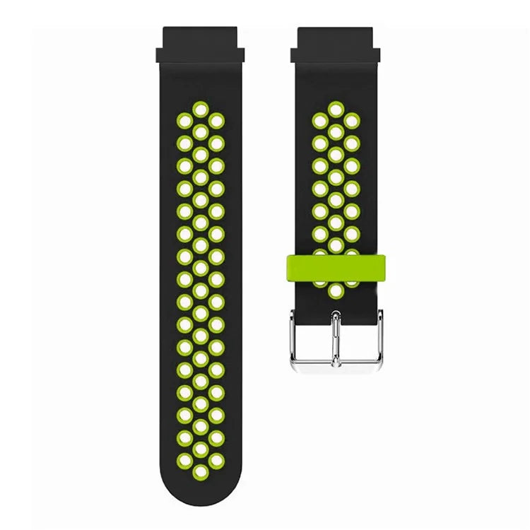 For Huami Amazfit Falcon / Garmin Fenix 7 / 6 / 5 Dual Color Watch Band Silicone Strap with 22mm PC Connector