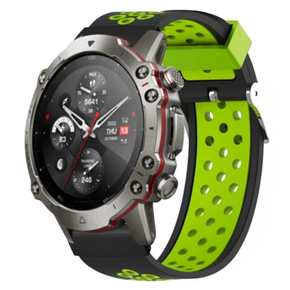 For Huami Amazfit Falcon / Garmin Fenix 7 / 6 / 5 Dual Color Watch Band Silicone Strap with 22mm PC Connector
