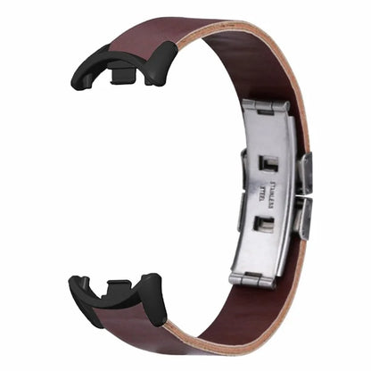 For Xiaomi Smart Band 8 / 8 NFC Leather Watch Strap Butterfly Buckle Replacement Band