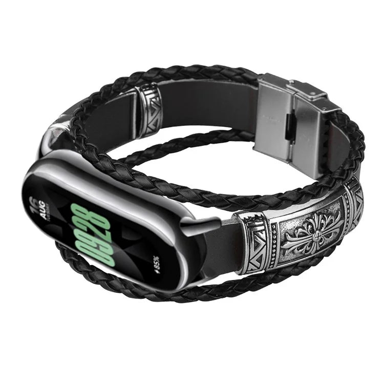For Xiaomi Smart Band 8 / Band 8 NFC Watch Bands Retro DIY Bracelet with Connector