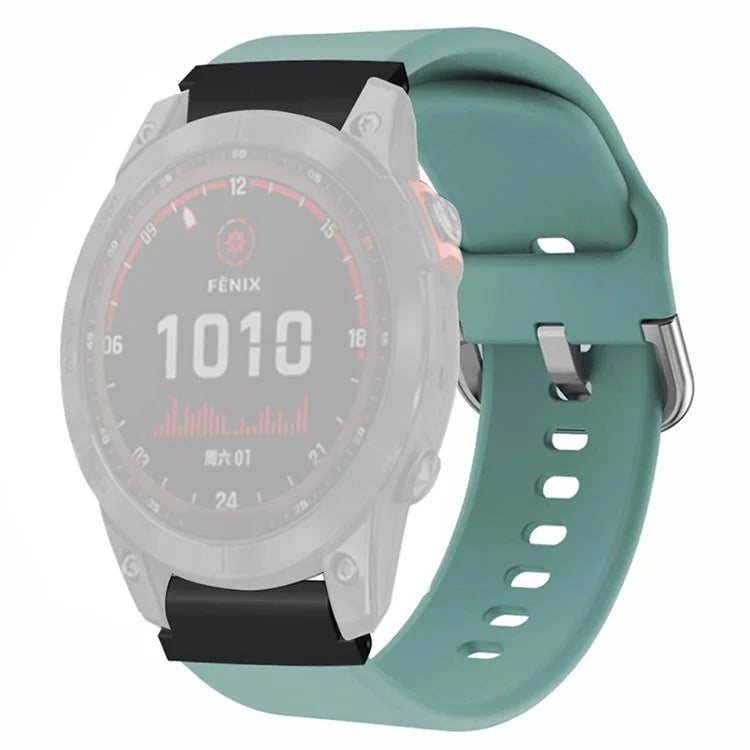 For Garmin Fenix 7 / 6 / 5 / Huami Amazfit Falcon Watch Band Silicone Strap with 22mm PC Connector