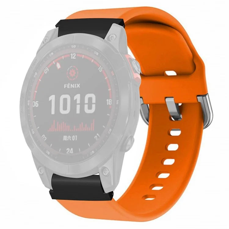 For Garmin Fenix 7 / 6 / 5 / Huami Amazfit Falcon Watch Band Silicone Strap with 22mm PC Connector