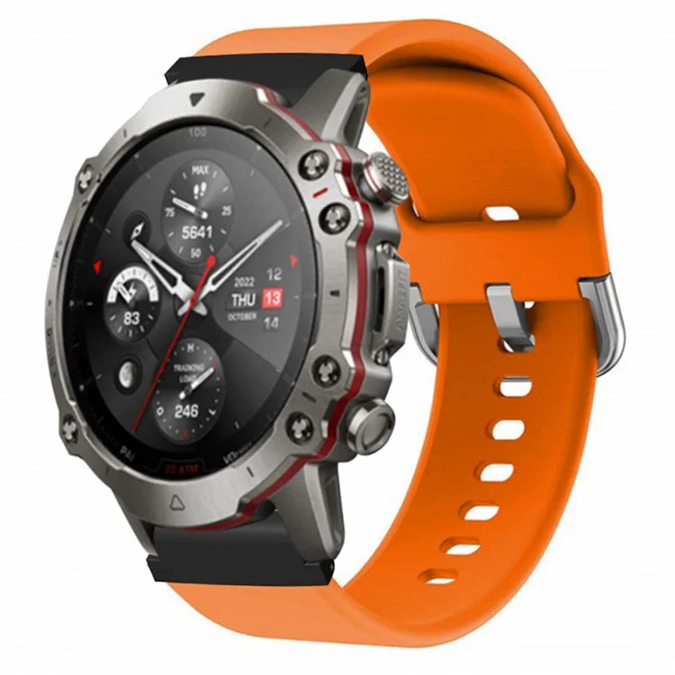 For Garmin Fenix 7 / 6 / 5 / Huami Amazfit Falcon Watch Band Silicone Strap with 22mm PC Connector