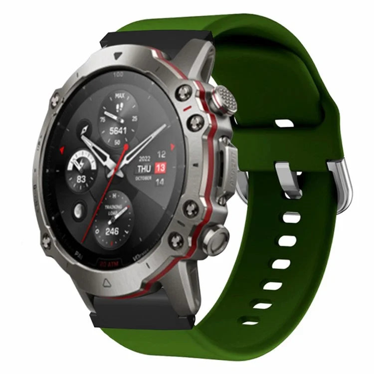 For Garmin Fenix 7 / 6 / 5 / Huami Amazfit Falcon Watch Band Silicone Strap with 22mm PC Connector