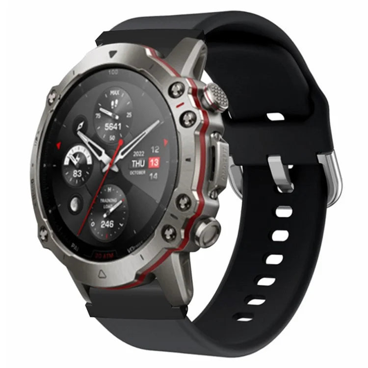 For Garmin Fenix 7 / 6 / 5 / Huami Amazfit Falcon Watch Band Silicone Strap with 22mm PC Connector