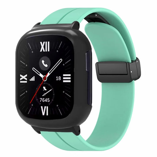 For Honor Watch 4 Watch Band Magnetic Buckle Silicone Wrist Strap with Watch Case