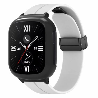For Honor Watch 4 Watch Band Magnetic Buckle Silicone Wrist Strap with Watch Case