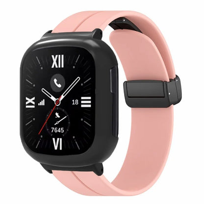 For Honor Watch 4 Watch Band Magnetic Buckle Silicone Wrist Strap with Watch Case