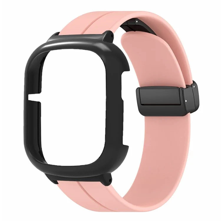 For Honor Watch 4 Watch Band Magnetic Buckle Silicone Wrist Strap with Watch Case